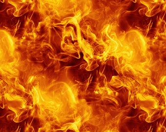 Smokey Orange Fire & Flames Digital Paper Seamless Background Texture - Digital Download Files