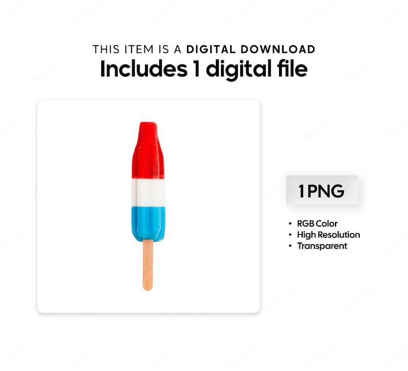 Bom Pop Popsicle PNG Graphic - Transparent Digital Download File image 3