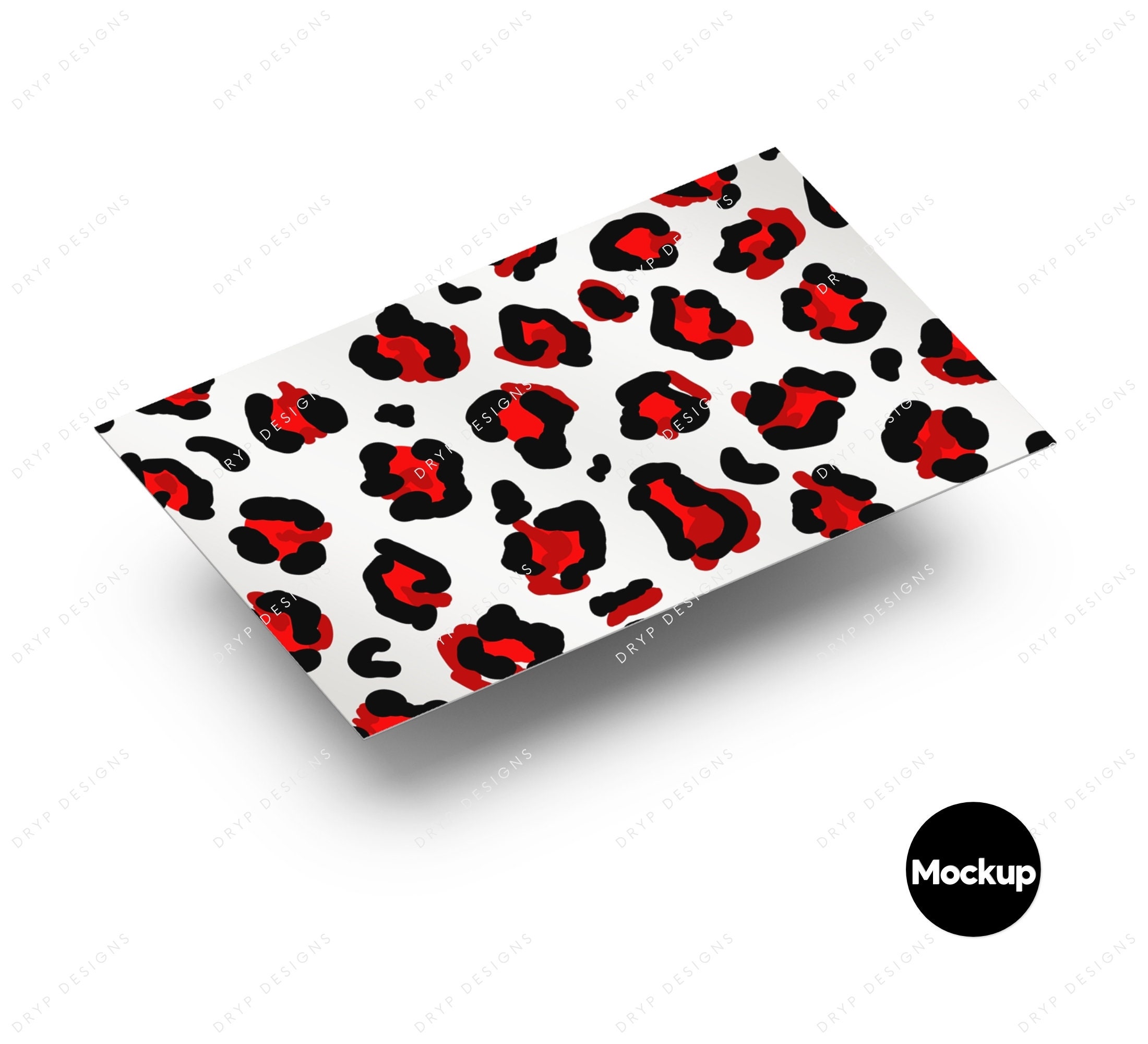 Black + Red Leopard Print Seamless Pattern SVG + PNG Digital Download ...