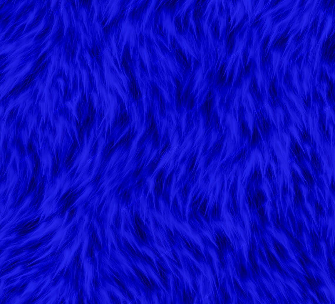 Blue Fur Seamless Digital Paper Background PNG Royal Blue - Etsy