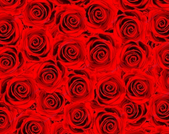 Red Roses Seamless Background PNG - Red Rose Floral Digital Paper Download Files