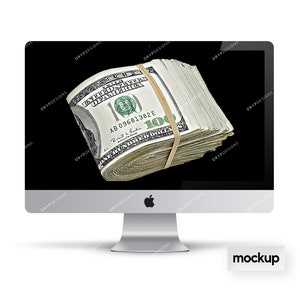 A smartphone screen displaying a digital pharmacy discount card next to a stack of folded dollar bills