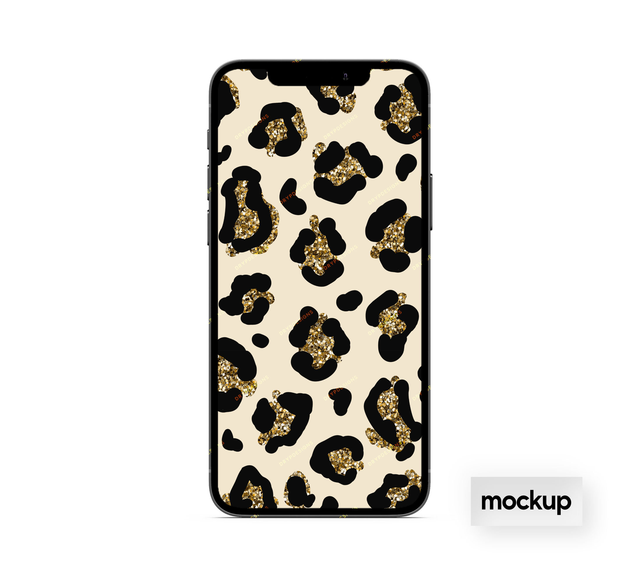 Black + Gold Glitter Leopard Print PNG - Seamless Leopard Pattern ...