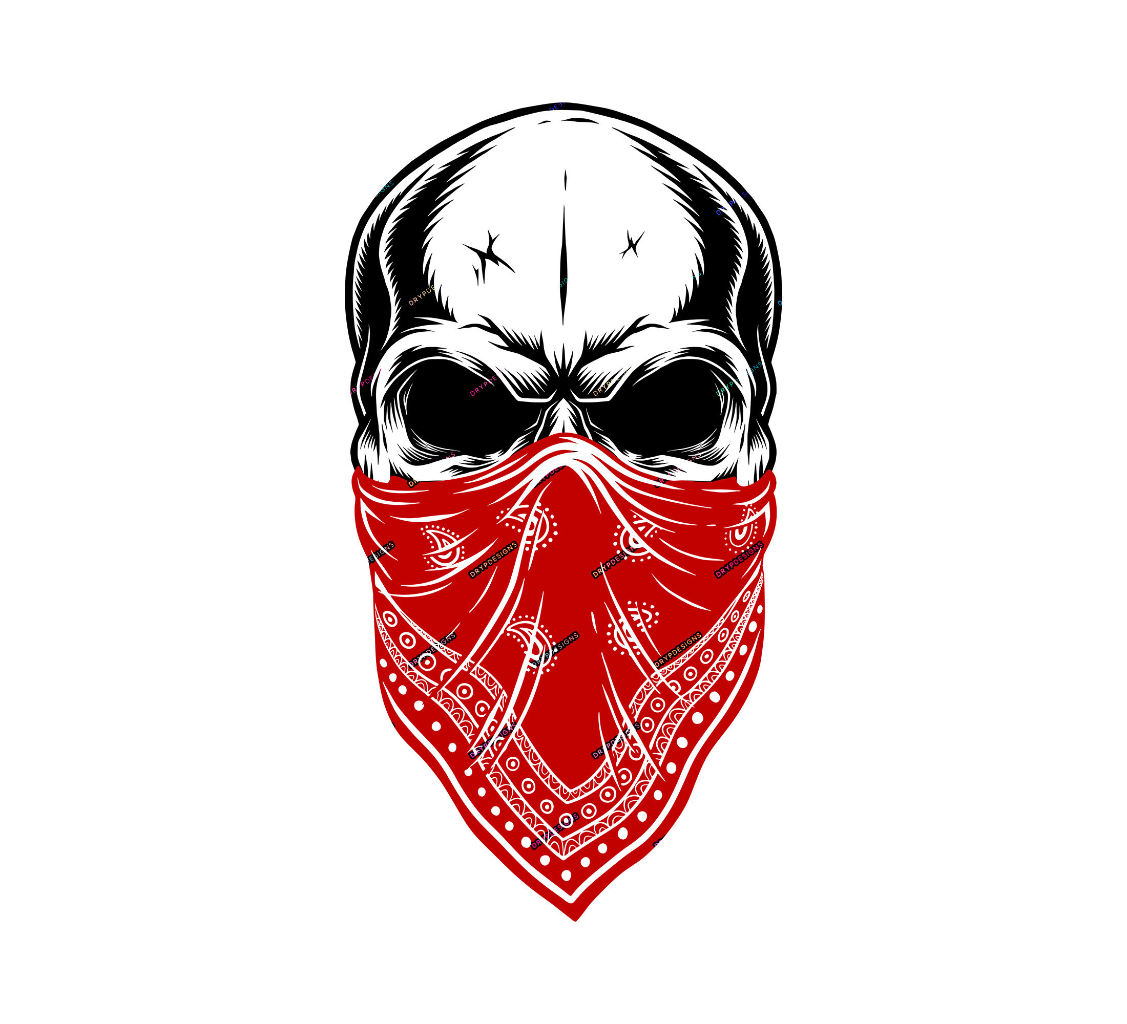 Cráneo de paliacate rojo México