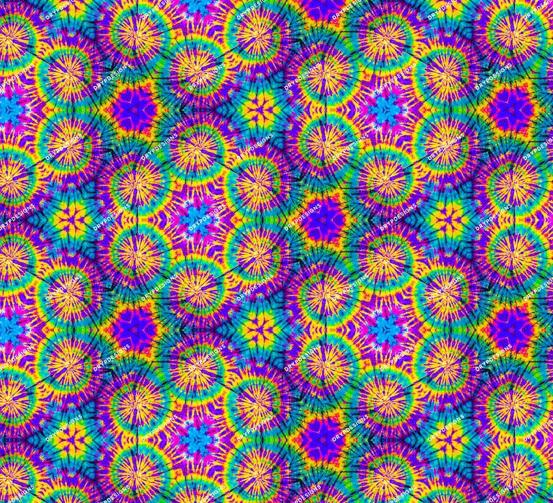 Psychedelic Purple Rainbow Tie-dye Seamless Background Pattern - Etsy