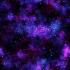 Pink Blue Space Galaxy Seamless Background Vibrant Stars & - Etsy