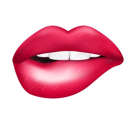Juicy Pink Lips Sexy Lip Bite PNG SVG Graphic Lips Clipart Digital Art  Print Instant Digital Download Files - Etsy