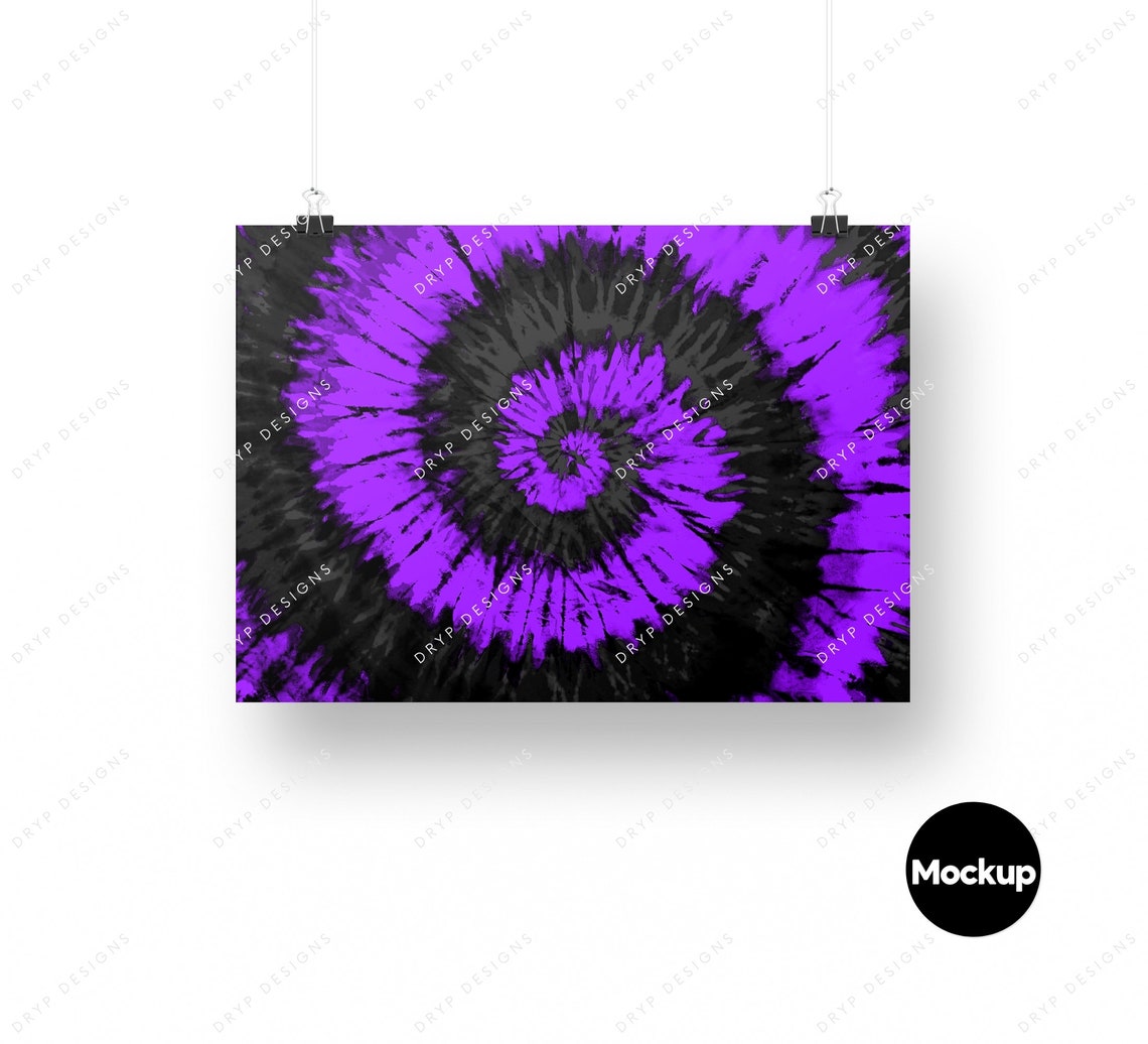 Black Purple Tie-dye Background Pattern Digital Paper | Etsy