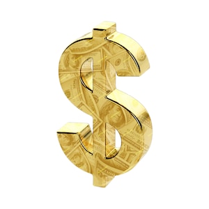 Gold Money Sign PNG Graphic - Simbolo di denaro lucido - Digital Art Print - File di download digitale istantaneo