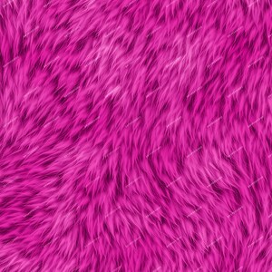 May include: A close-up of a bright pink faux fur fabric. The fur is soft and fluffy, with a slightly textured surface.