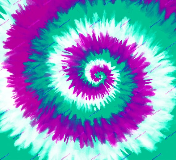 Purple Teal White Tiedye Swirl Digital Paper Background - Etsy