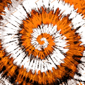 Orange + White Tiedye Swirl Digital Paper Background Texture - Digital Download Files