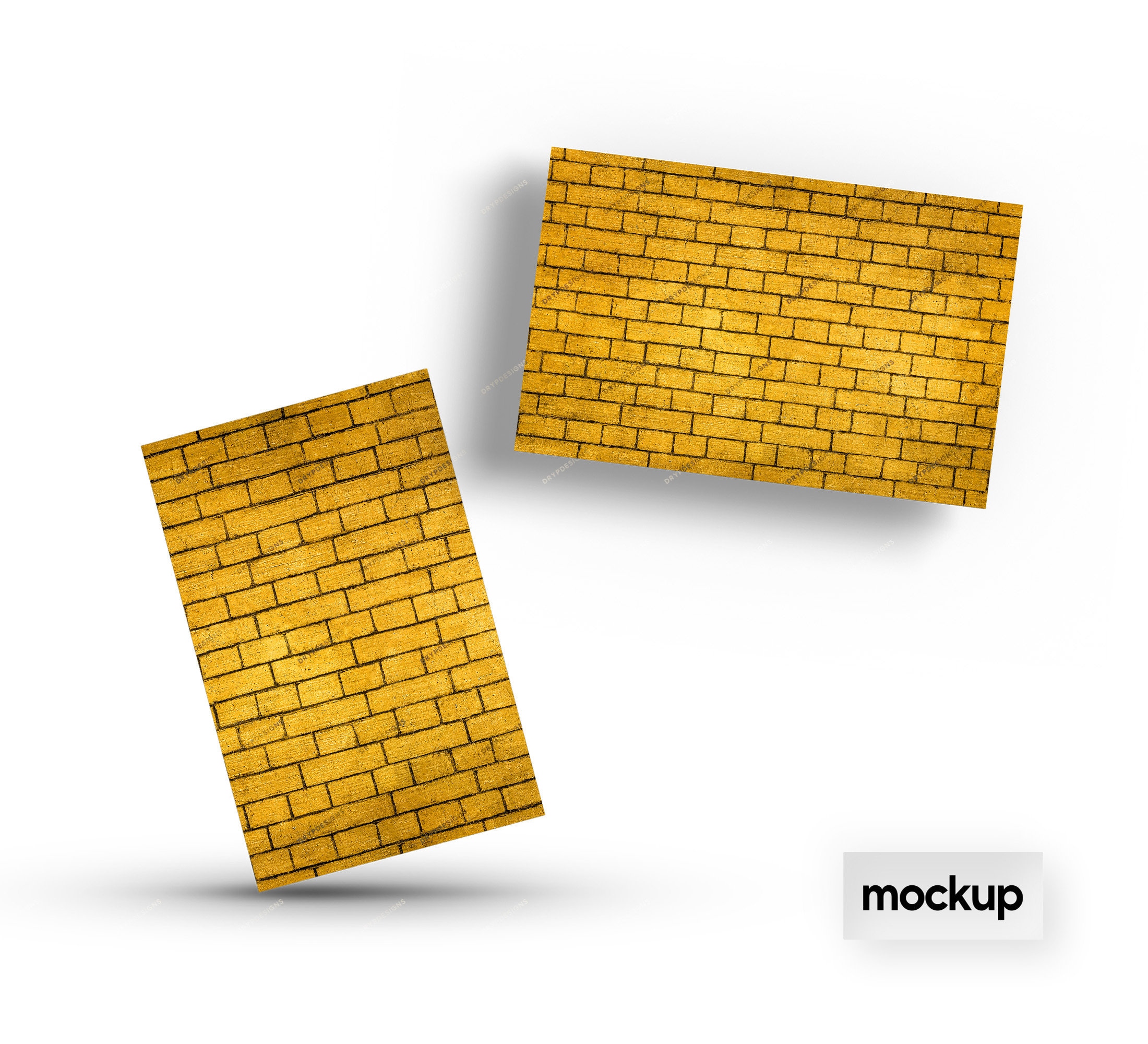 Gold Brick Wall Seamless Background Texture Metallic Shiny Etsy