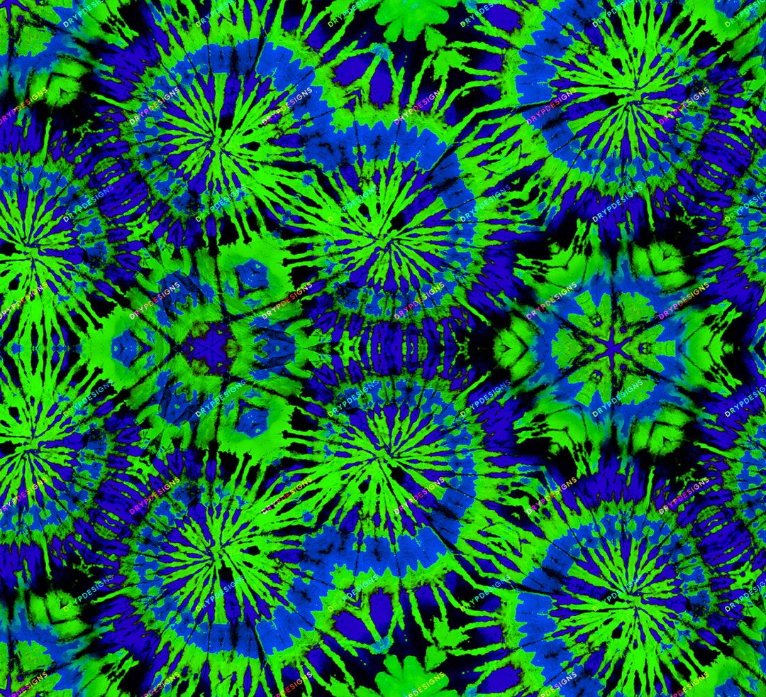 Blue,pink,yellow,purple,green,orange neon paper color for background.  Swirling kaleidoscopic geometric pattern of bright colors. Stock Photo
