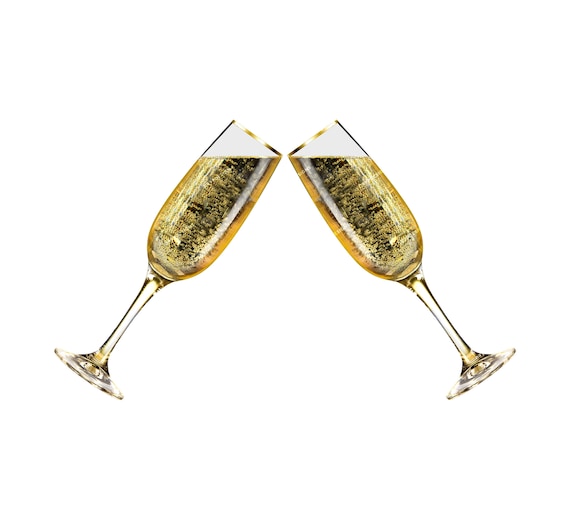 Champagne Glass Cheers PNG New Years Eve Toast Transparent PNG Digital  Download File (Instant Download) 