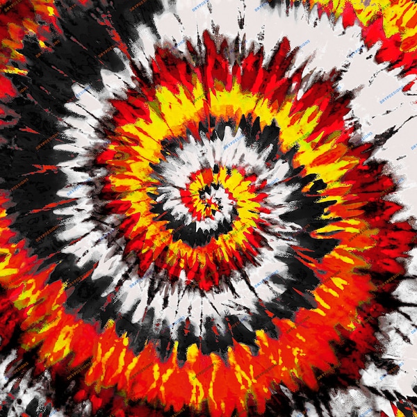 Red + Orange + Yellow Tiedye Background Texture - Halloween Tiedye Swirl Digital Paper PNG - Digital Download Files