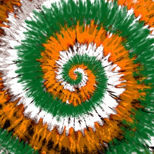 Hunter groen + oranje + wit Tiedye Swirl digitale papier achtergrond textuur PNG - Instant digitale downloadbestanden