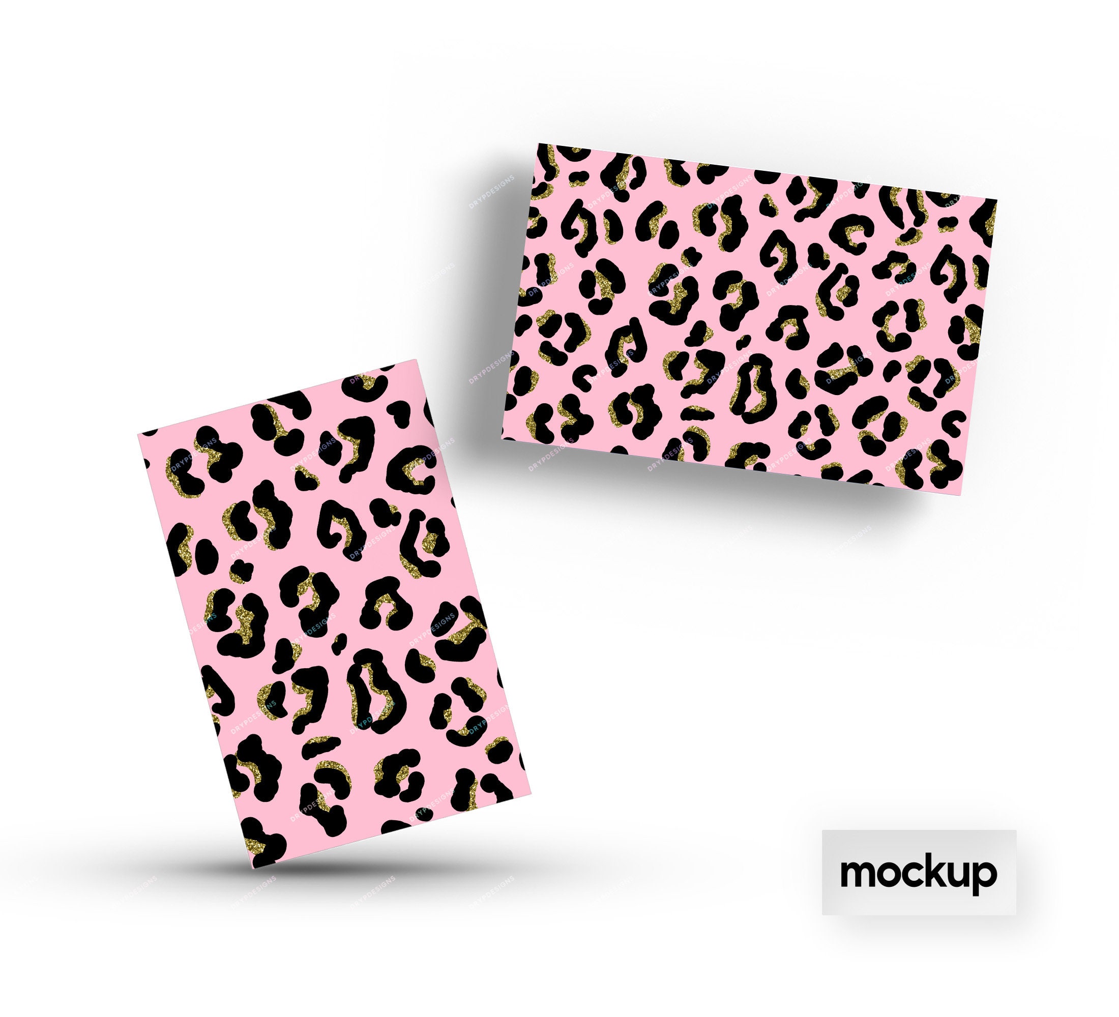 Bubble Gum Pink Leopard Print Gold Glitter Seamless Digital Paper ...
