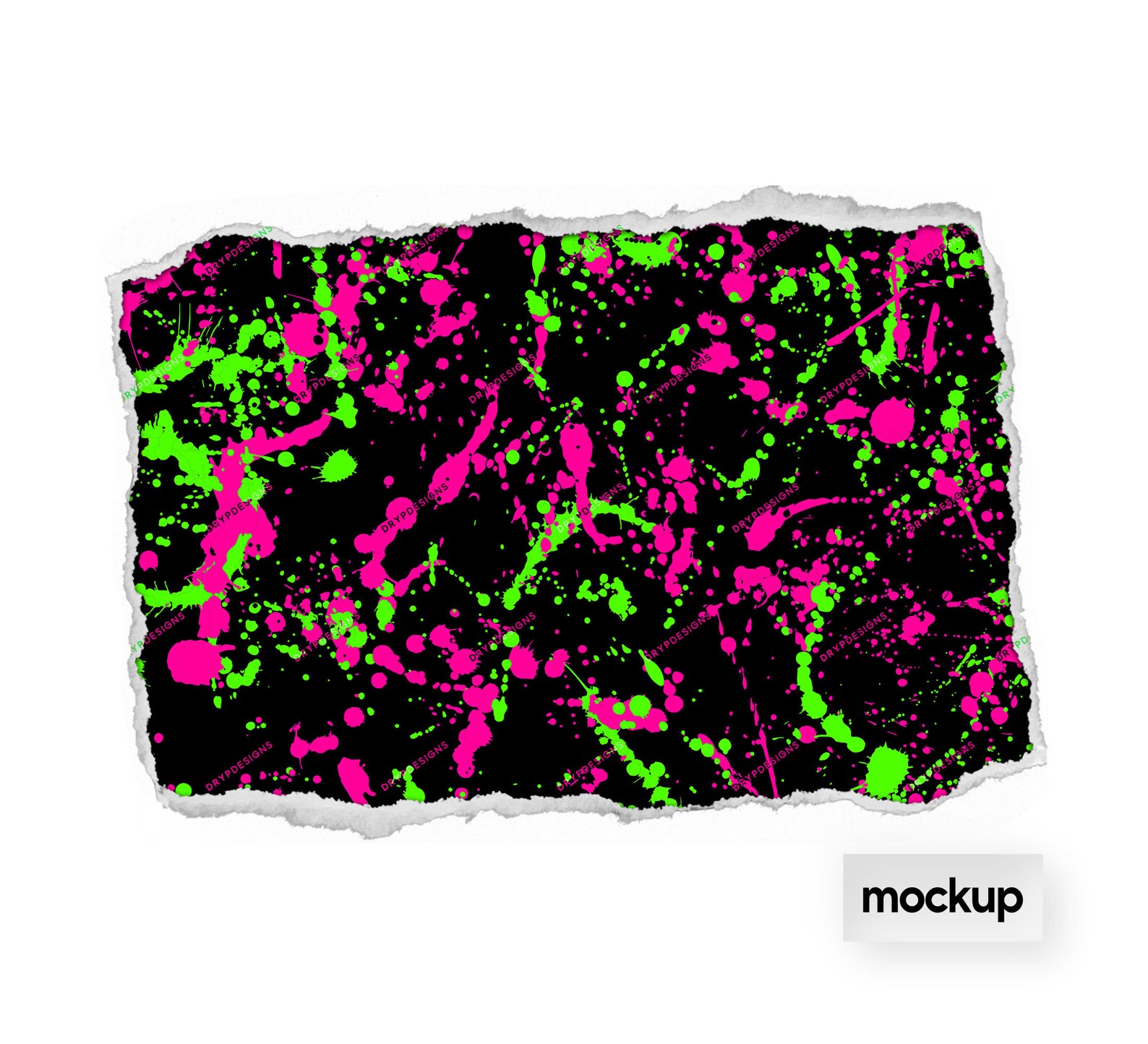 Pink Green Neon Paint Splatter Seamless Digital Paper - Etsy