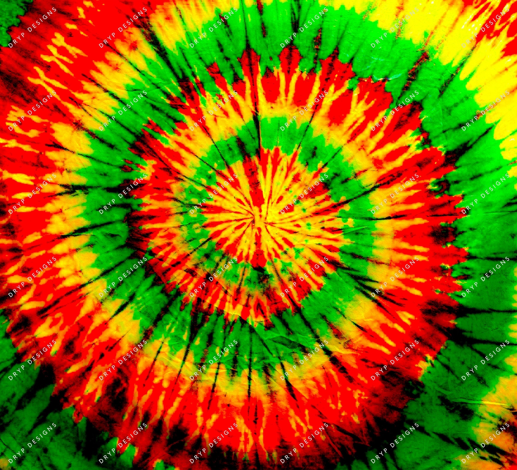 Vibrant Rasta TieDye Pattern Digital Paper Download Etsy