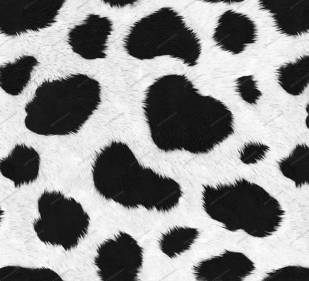 Cow Skin Print Seamless Background Texture Animal Print Cowhide Digital
