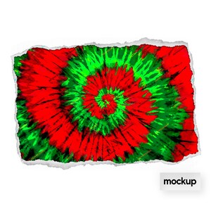 Red Green Tie-dye Digital Paper Background Texture Distressed Tiedye