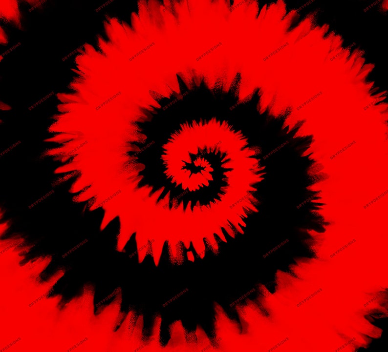 Red Black Tiedye Swirl Digital Paper Background Pattern - Etsy