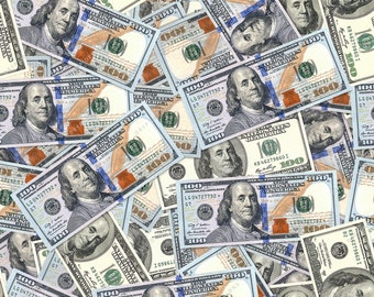 100 Dollar Bills Seamless Money Background - Hundred Dollar Bills Digital Paper Download Files