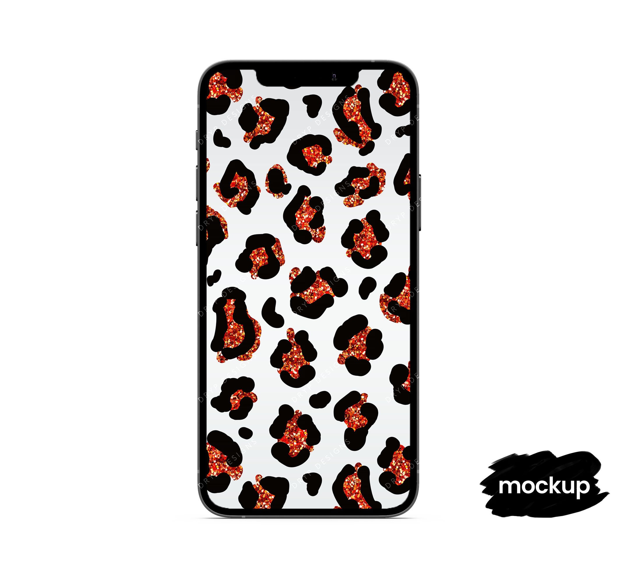 Golden Red Glitter Leopard Print PNG - Seamless Leopard Print Pattern ...