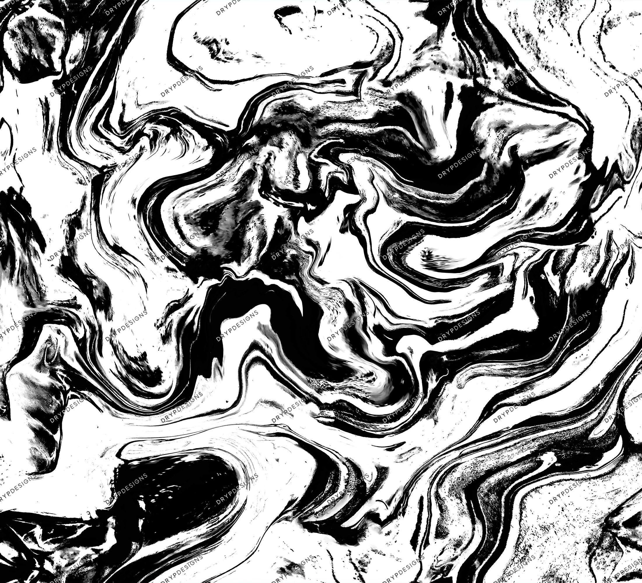 Black White Liquid Marble Seamless Background Texture Etsy