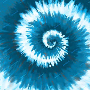 Ice Blue White Tiedye Swirl Digital Paper Background Pattern - Etsy