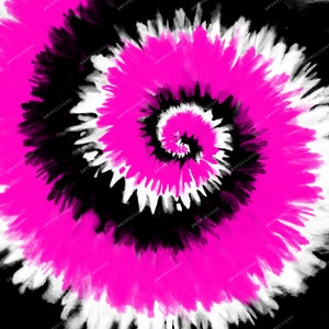 Pink + Black + White Tie-Dye Swirl Digital Paper Background Pattern - Tie Dye PNG Digital Download Files