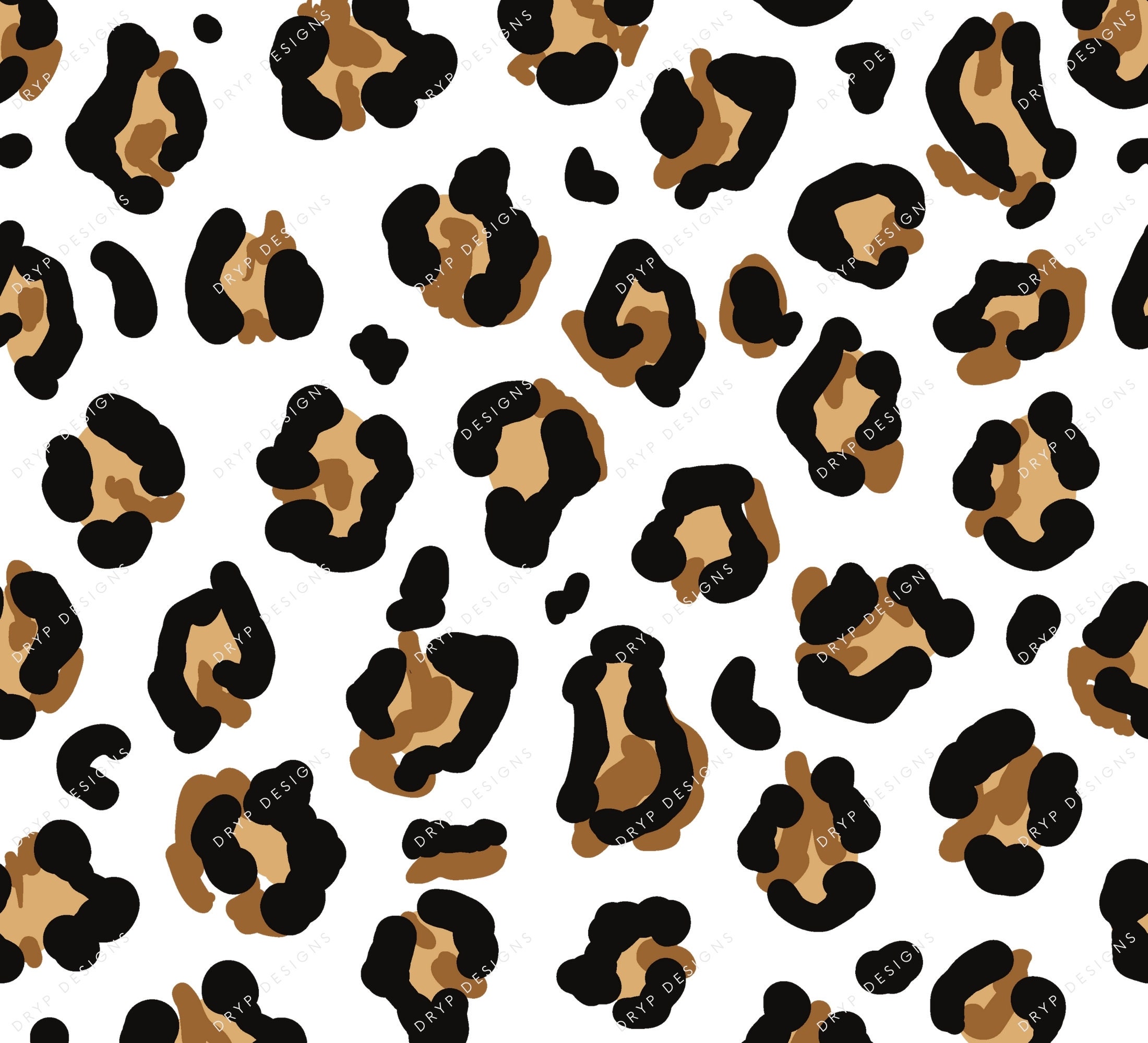 Seamless Leopard Print Pattern SVG PNG Digital Download File Etsy