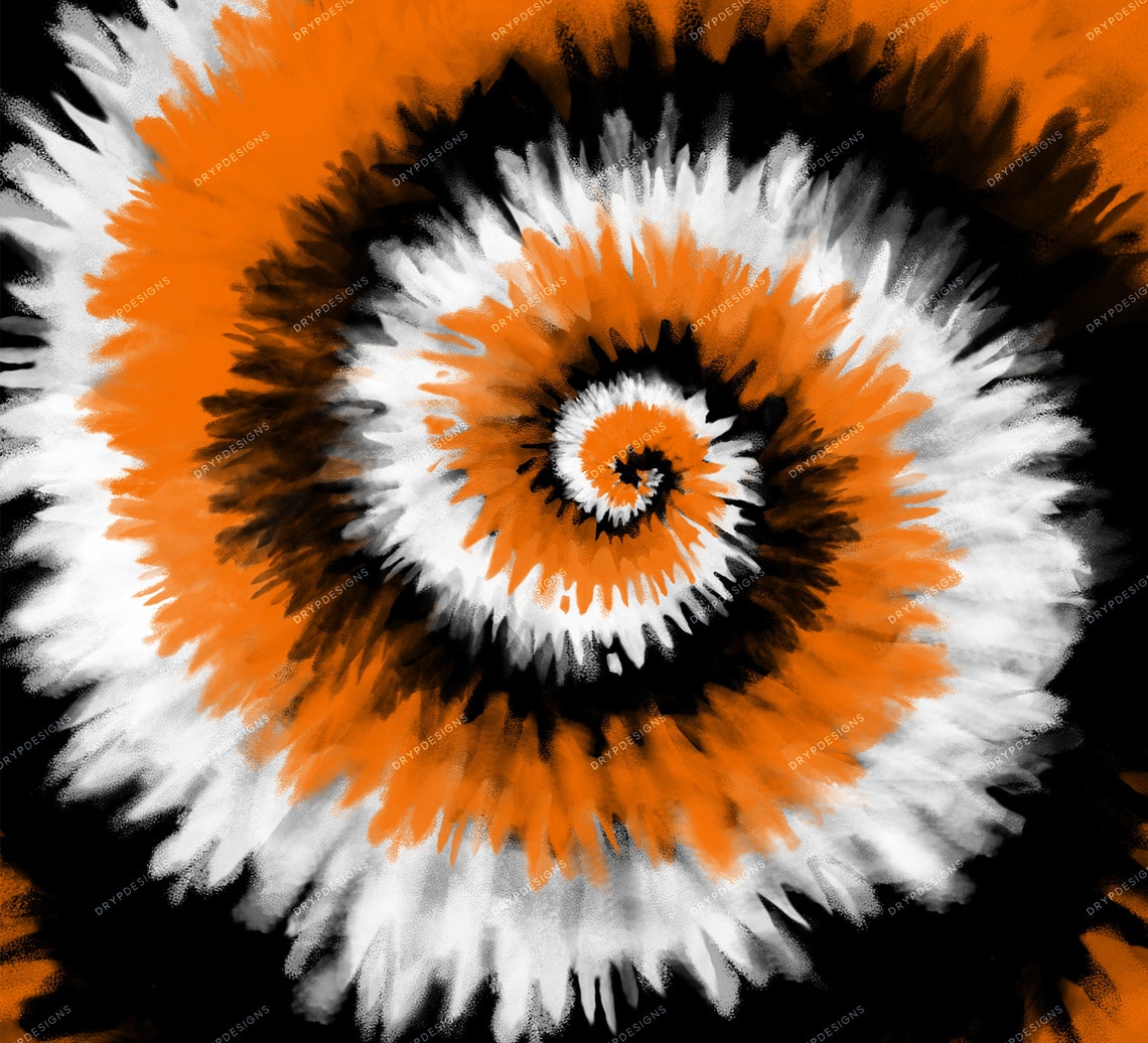 Black Orange White Tie-dye Digital Paper Halloween | Etsy