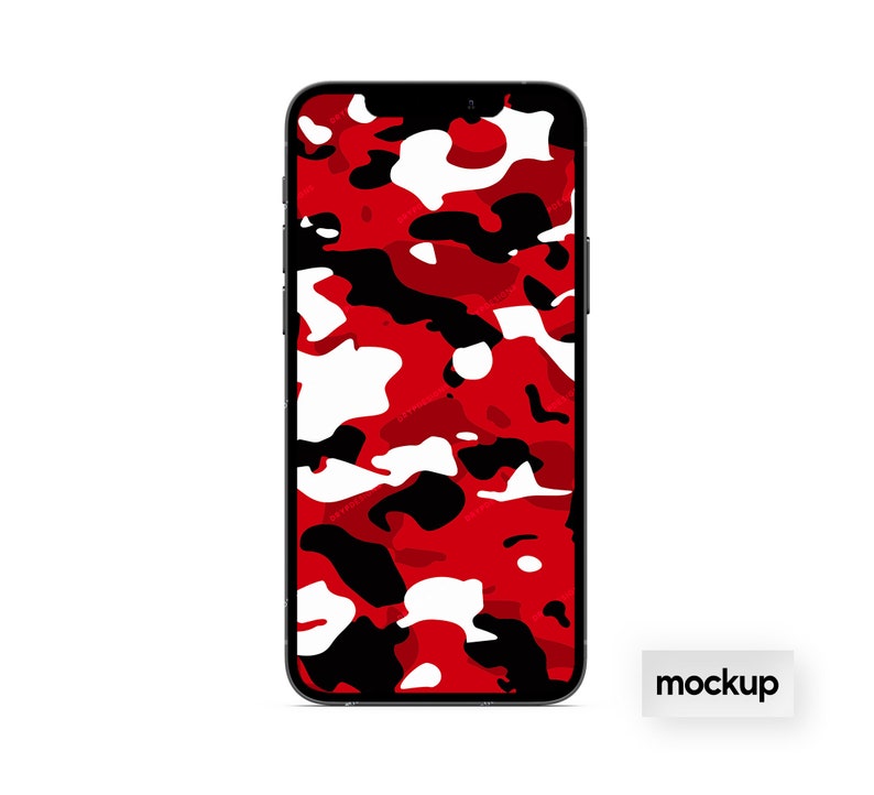 Red Camo Seamless Background Pattern Vibrant Red Camouflage SVG PNG Digital Paper Download Files image 5