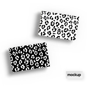Black + White Leopard Print Seamless Background Pattern - Monotone ...