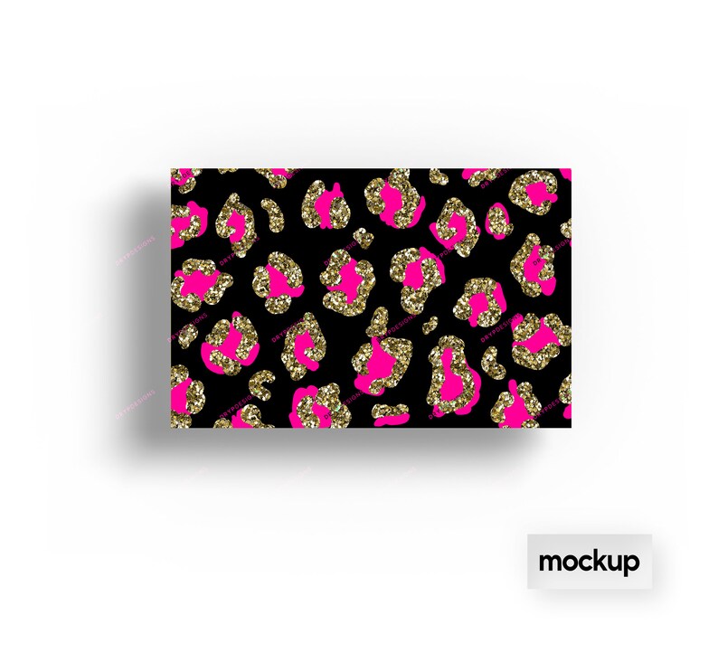 Gold Glitter + Pink Leopard Print PNG Seamless Pattern - Transparent ...