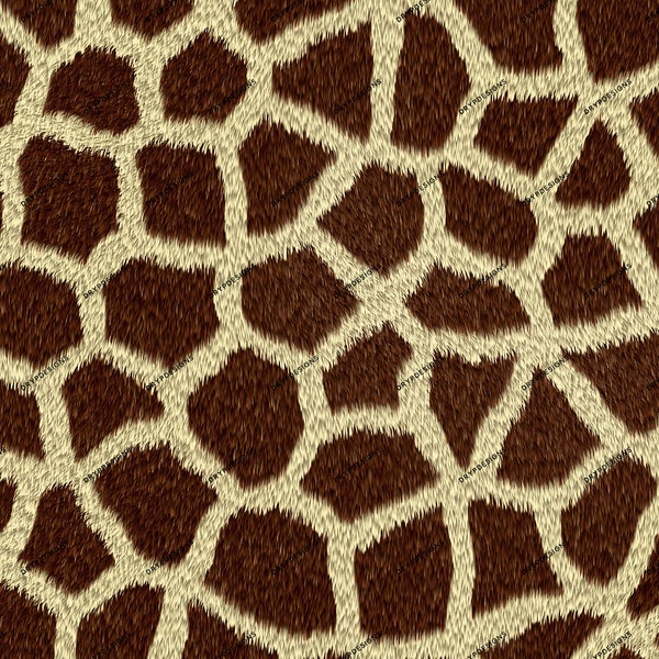 Realistic Giraffe Print Seamless Digital Paper Background Texture PNG - Digital Download File