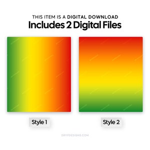 Red Yellow Green Gradient Ombre Digital Paper Background PNG Soft Gradient Rasta Background Digital Download Files image 5