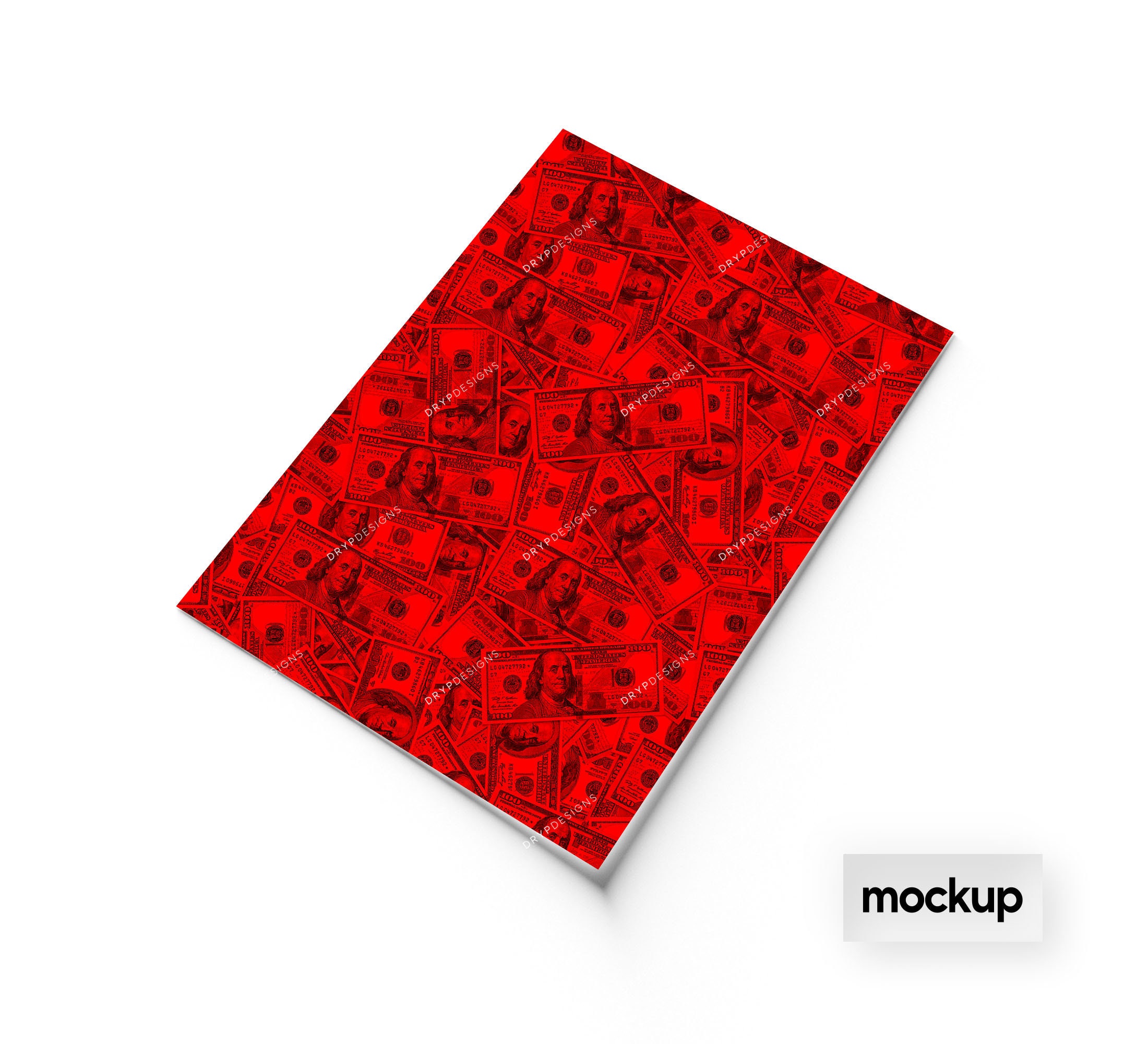 Red Money Background 100 Dollar Bills Seamless Digital Paper Etsy
