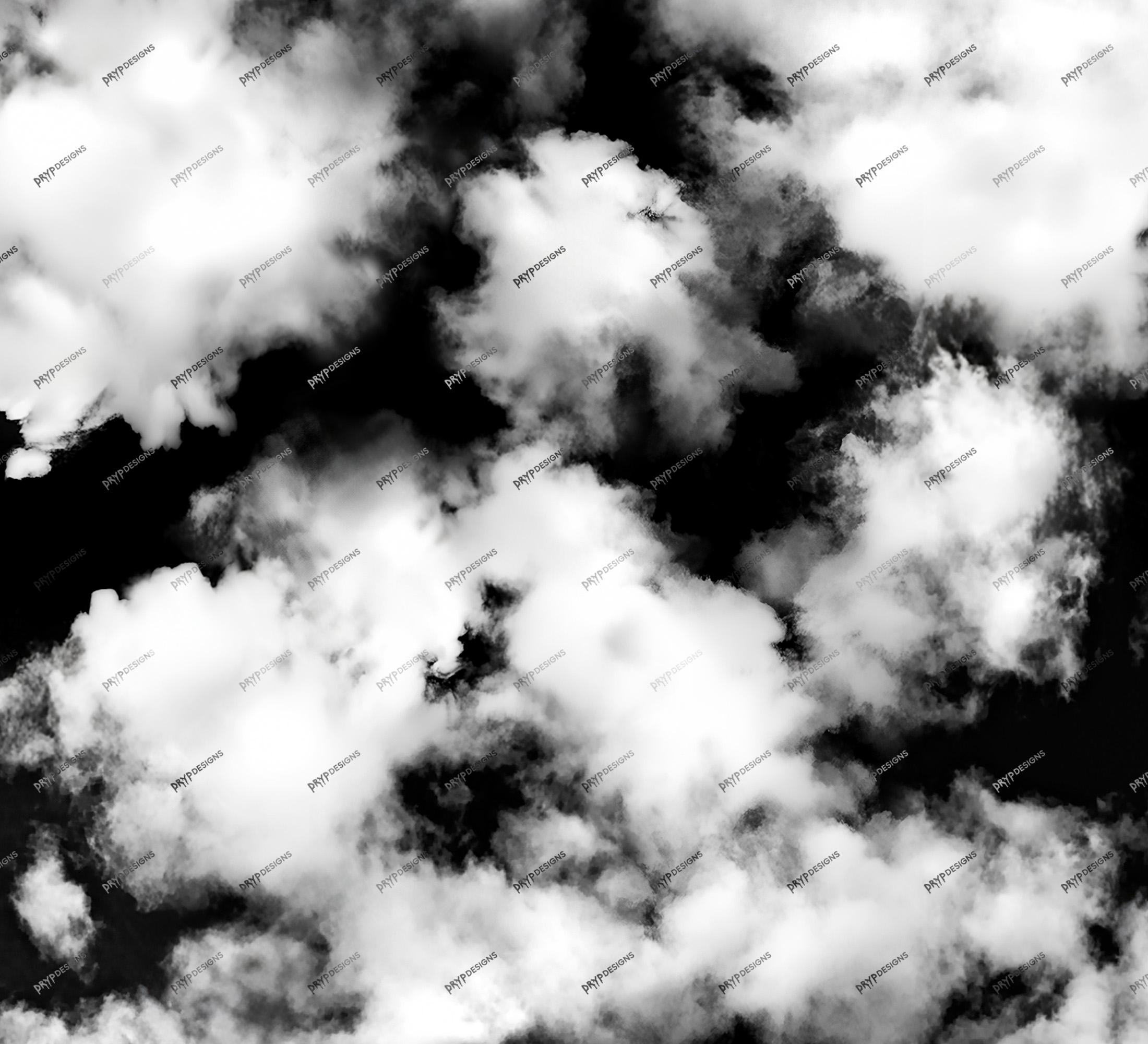 Black + White Cloudy Sky Seamless Background Texture - Bold Moody ...