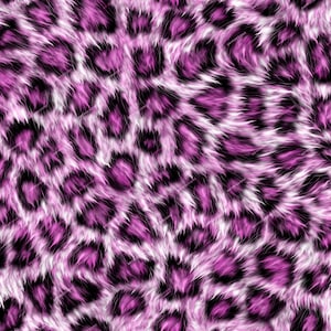 Op de afbeelding: Een naadloos patroon van roze en witte nep bont met een luipaardprint.
