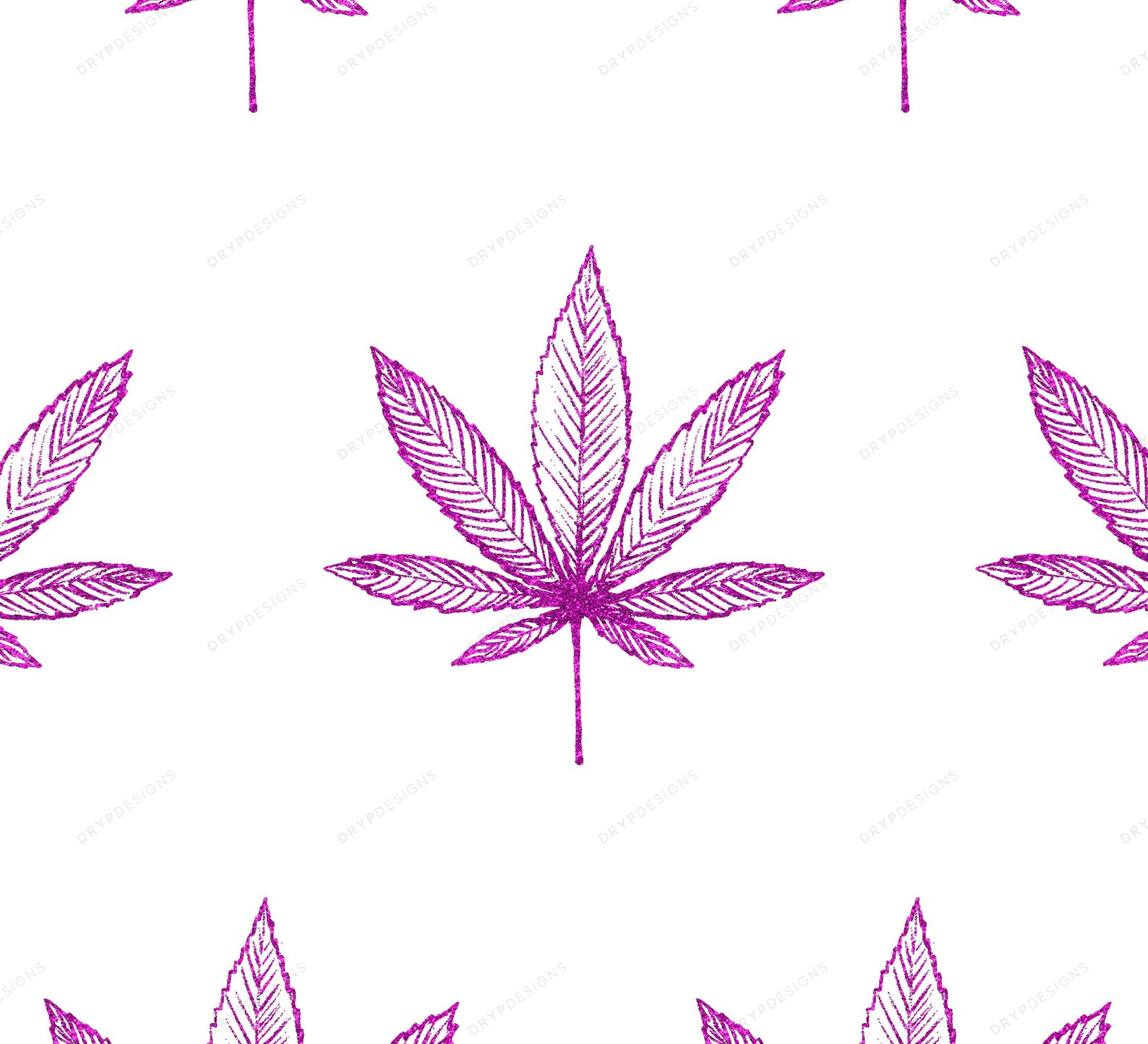Pink Glitter Pot Leaf PNG Graphic Weed Leaf Seamless Pattern Etsy Canada