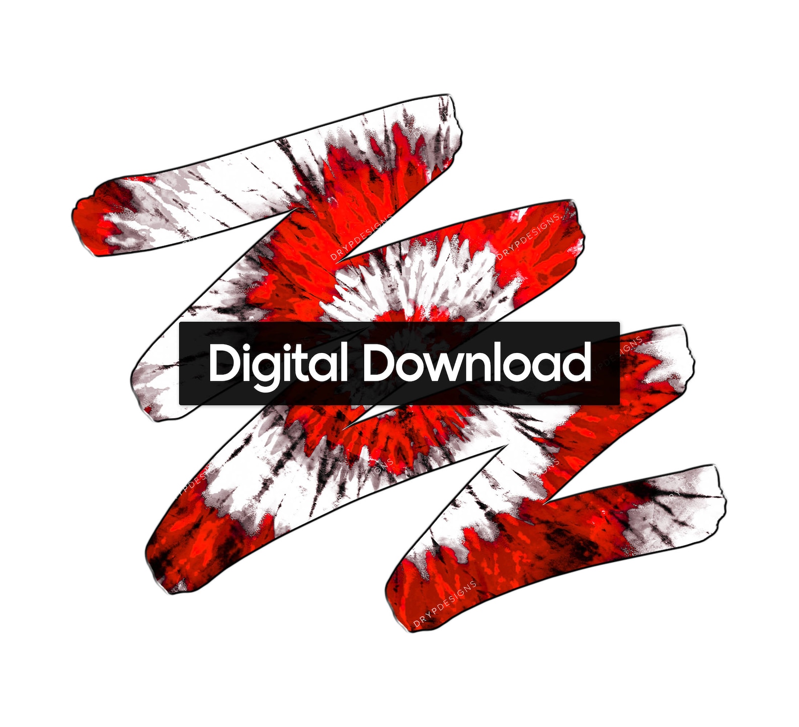 Red + White Tie-dye Digital Paper Background Texture - PNG Digital ...