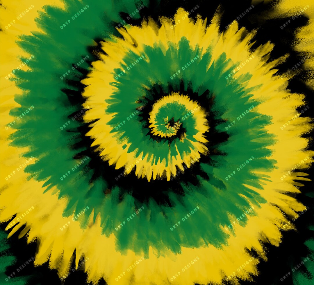 Green Yellow White Black Tie-dye Background (Instant Download) - Etsy