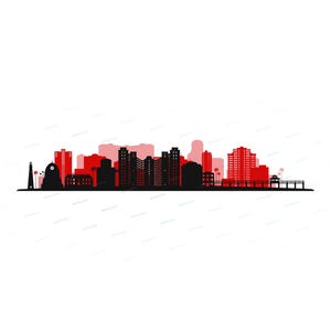 Neapel Florida Skyline SVG + PNG Grafik Clipart - Stadtbild Silhouette Vektorform - Sofortige digitale Downloaddateien