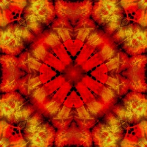 Firey Orange Kaleidoscope Tiedye Seamless Digital Paper Background - Trippy Orange Psychedelic PNG - Instant Digital Download Files