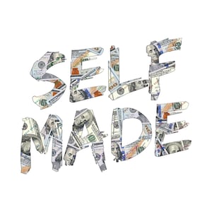 Self Made Money PNG - Money Pattern Entrepreneur Words - PNG trasparente - File di download digitale