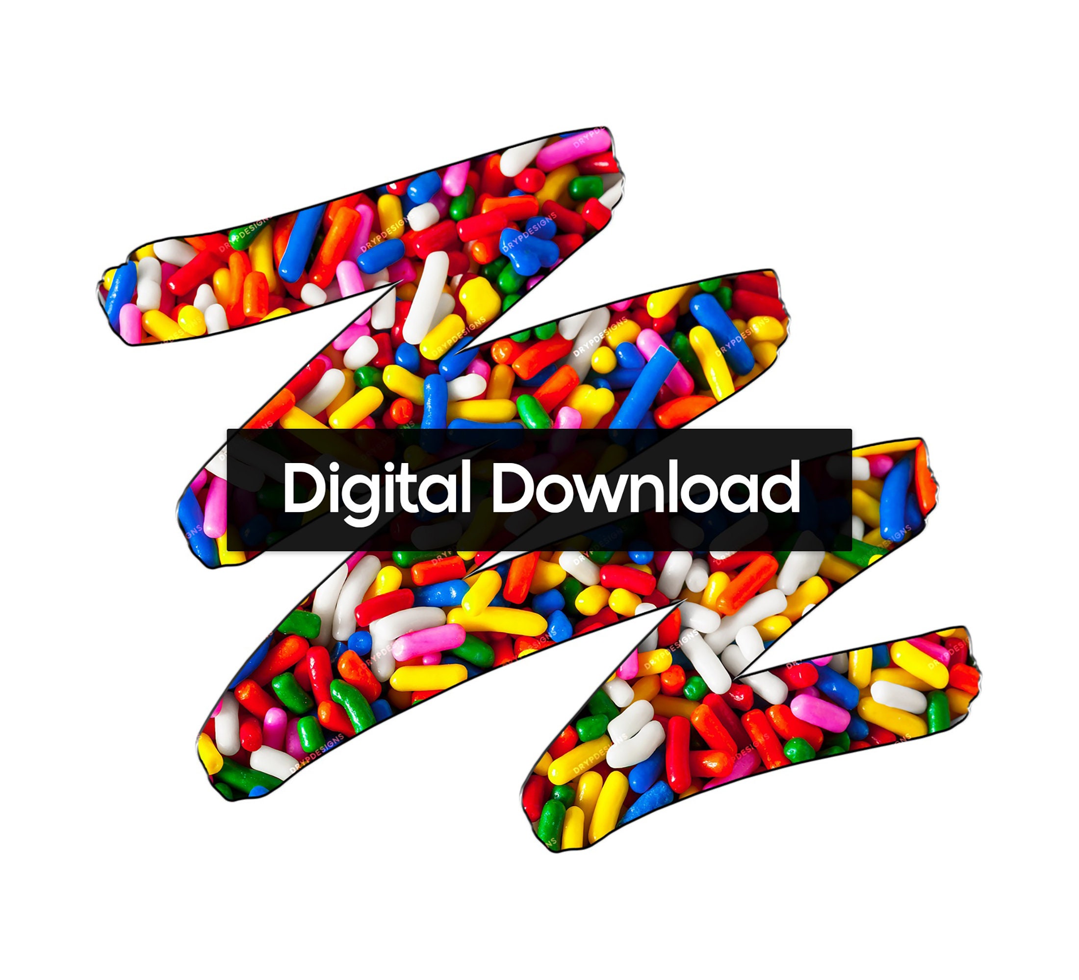 Rainbow Candy Sprinkles Digital Paper Background Texture - Vibrant ...
