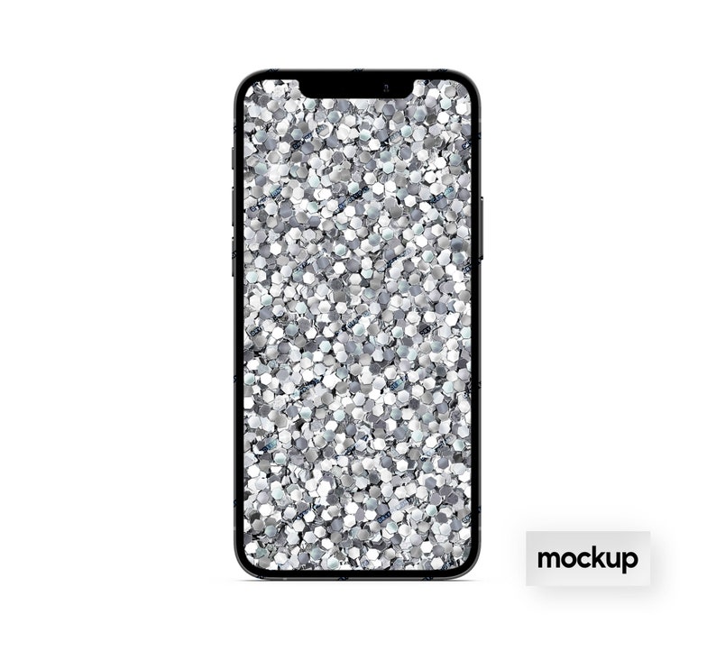 Silver + White Glitter Seamless Digital Paper Background Texture ...